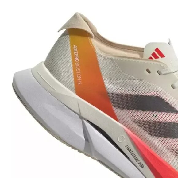 Adidas Adizero Boston 12 - Women`s Running Shoes Ivory Orange IG3325 New - Picture 8 of 9